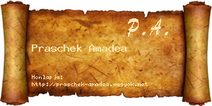 Praschek Amadea névjegykártya